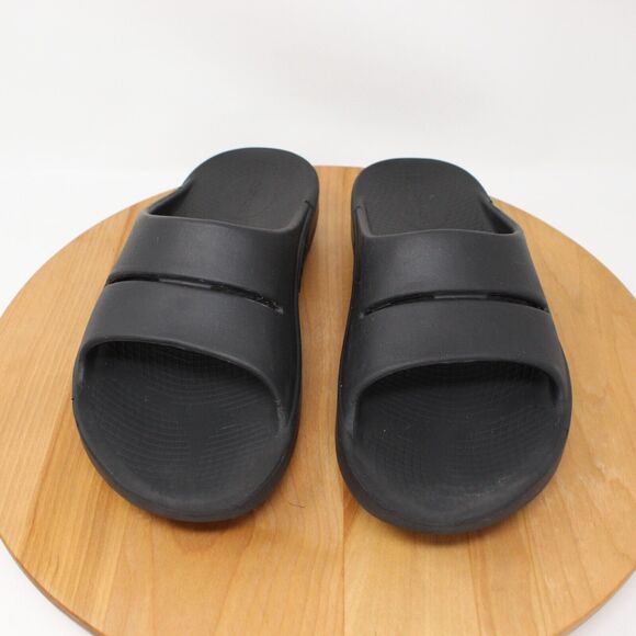 Oofos Sandals Womens 8 Ooahh Slide Recovery Black Comfort Sport Slip On - Picture 2 of 9